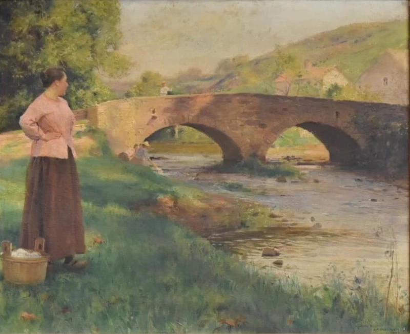 Lavandaia vicino al ponte, 1894